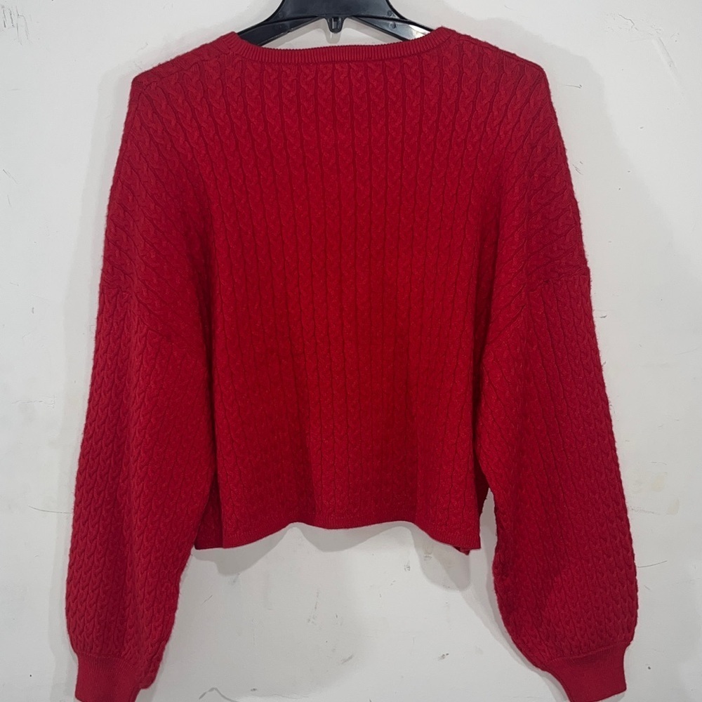 Philosophy Viscose Blend Cable Knit Crew Neck Drop Shoulder Sweater Size Large - Picture 3 of 10